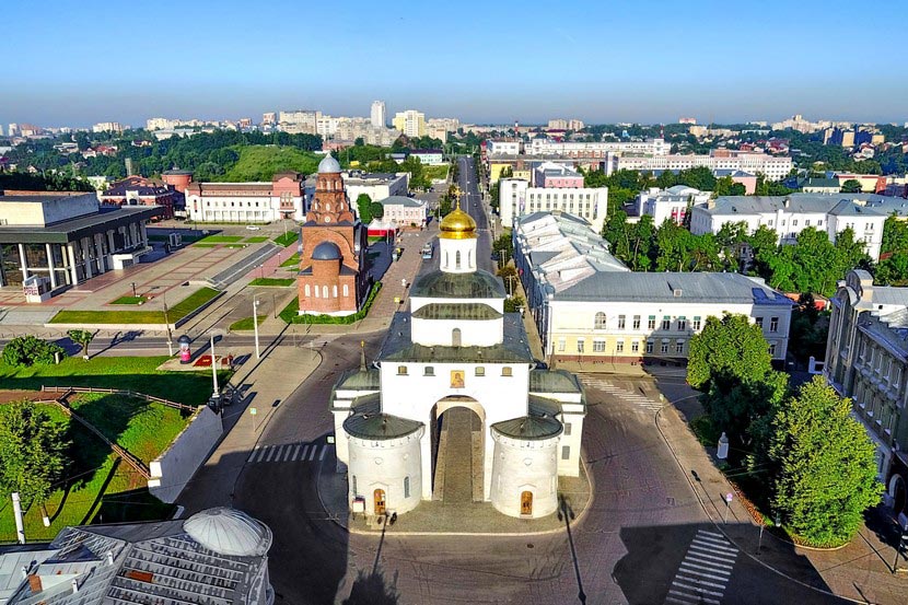 Золотые ворота с высоты птичьего полёта